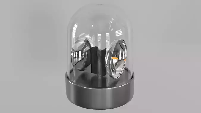 Warning Light PBR 4 Low-poly 3D model 3