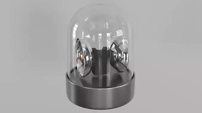 Warning Light PBR 4 Low-poly 3D model 2