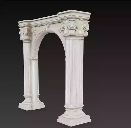 Classical Roman Arch Columns Architectural 3D Model