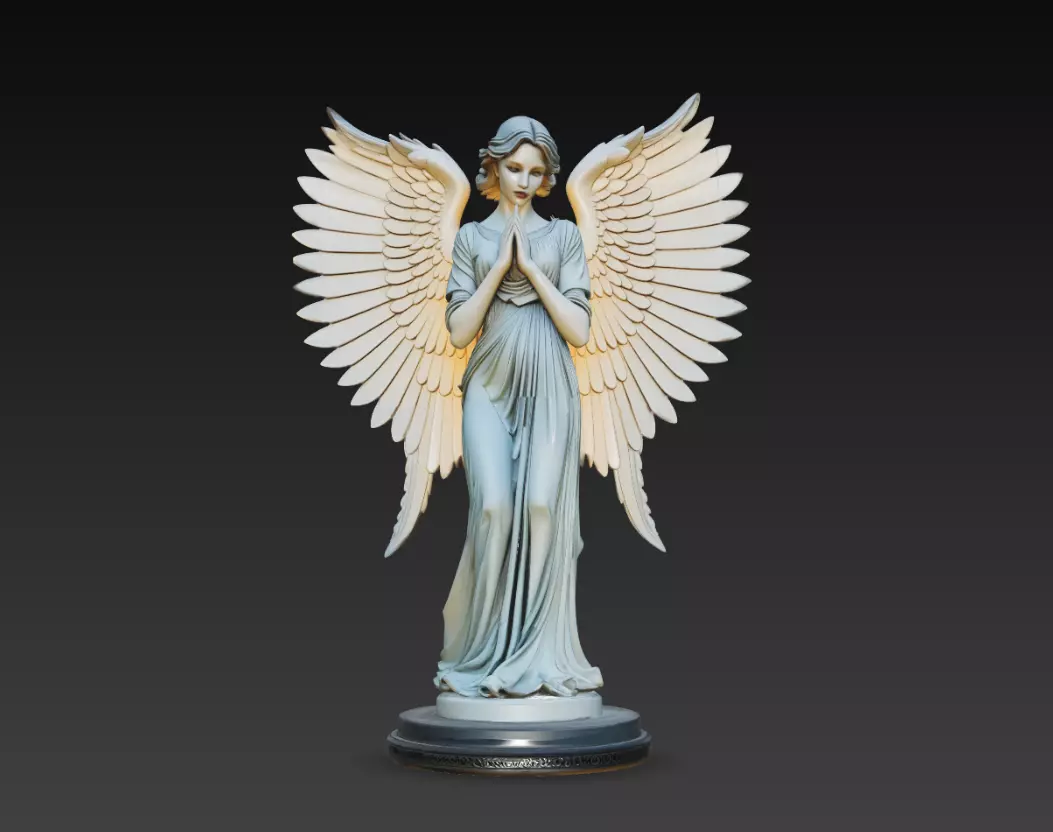 Praying Angel Statue Spiritual Sculpture 3D Model 3D print model