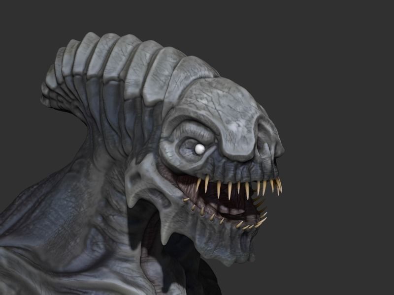 Alien 1 0 7 creature Low-poly 3D model_5
