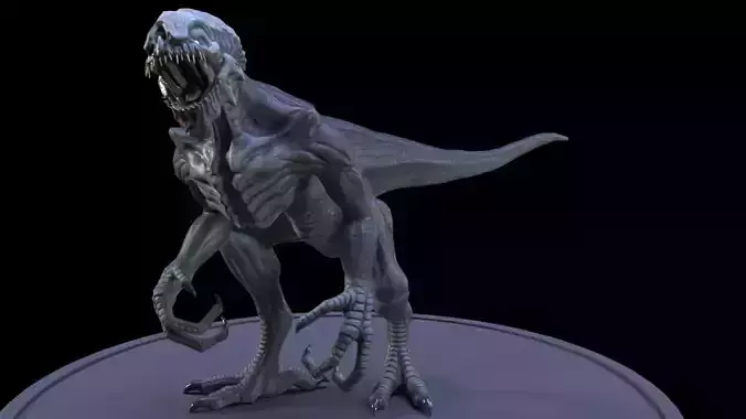 Alien 1 0 7 creature Low-poly 3D model