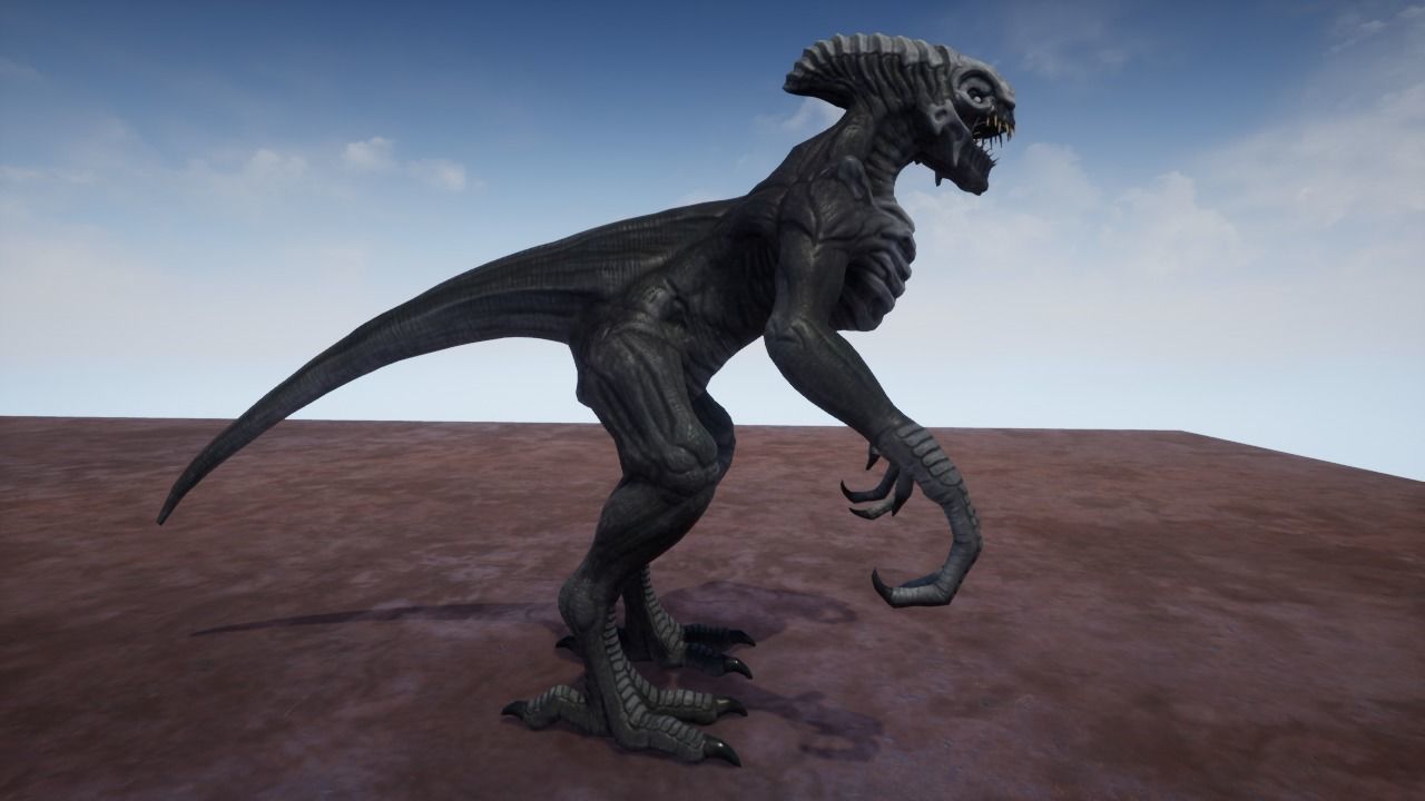 Alien 1 0 7 creature Low-poly 3D model_9