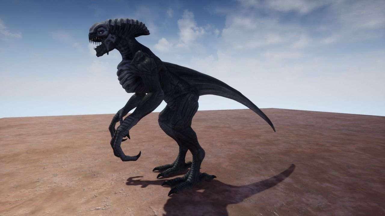 Alien 1 0 7 creature Low-poly 3D model_11
