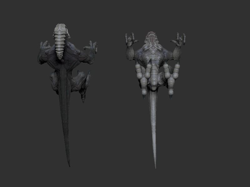 Alien 1 0 7 creature Low-poly 3D model_8