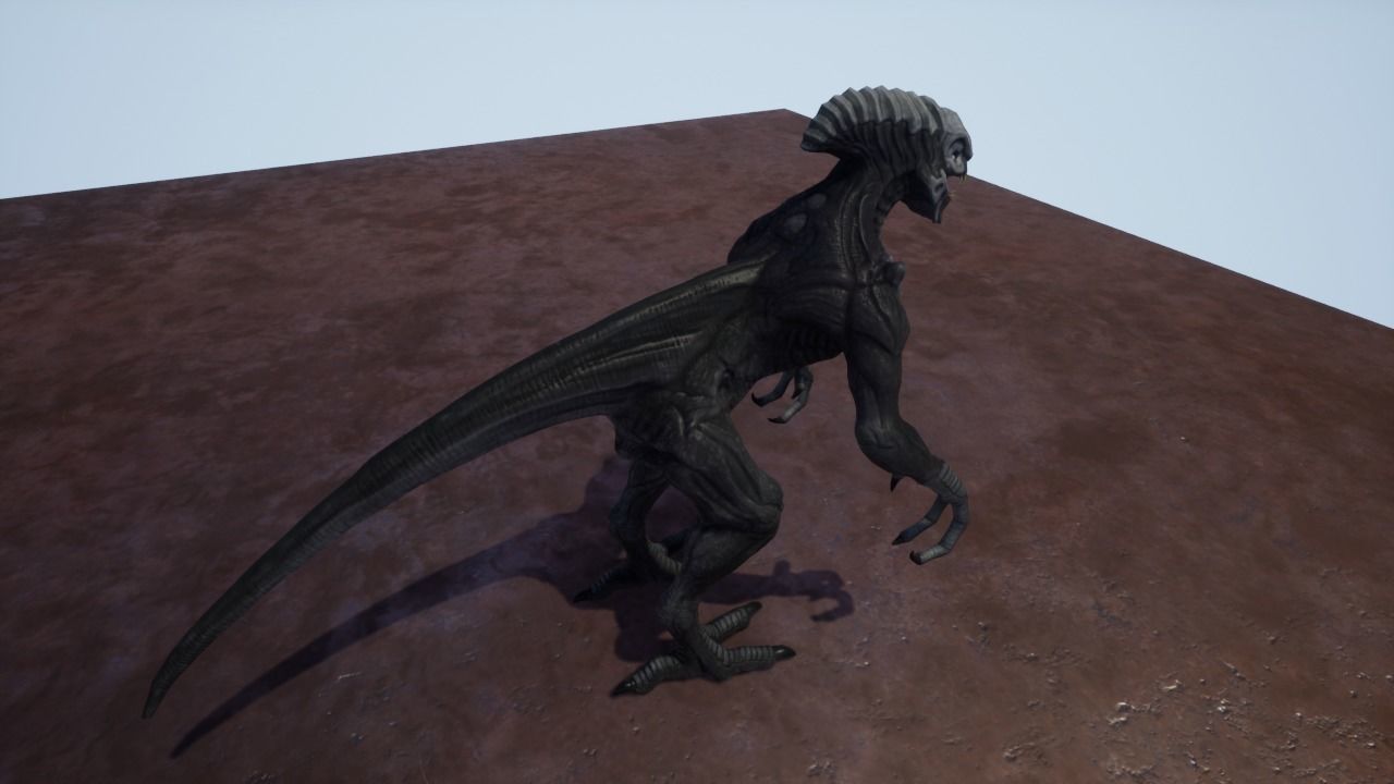 Alien 1 0 7 creature Low-poly 3D model_12