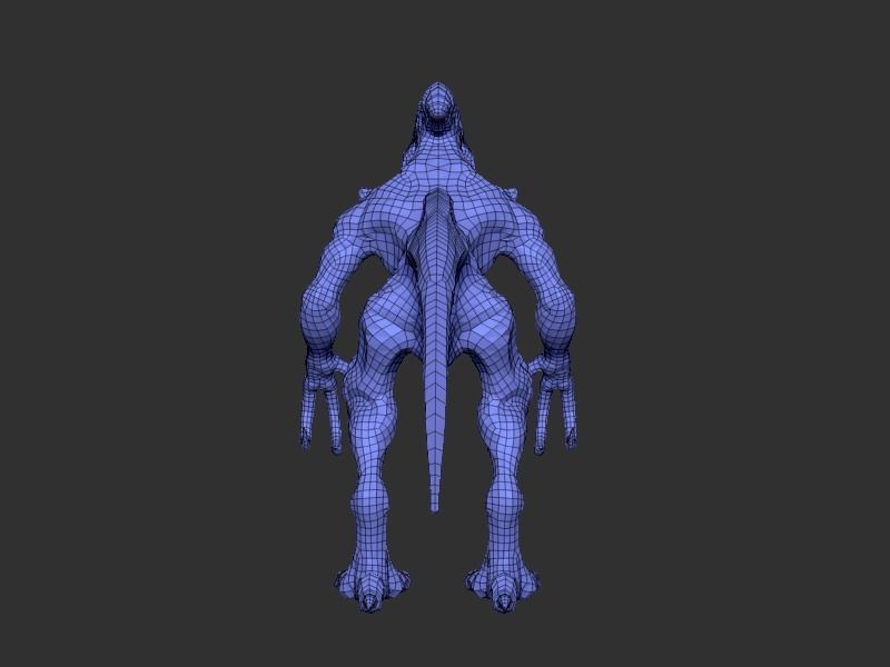 Alien 1 0 7 creature Low-poly 3D model_18