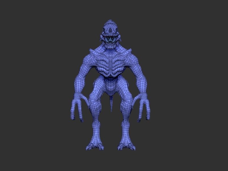 Alien 1 0 7 creature Low-poly 3D model_17