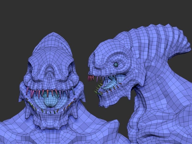 Alien 1 0 7 creature Low-poly 3D model_15