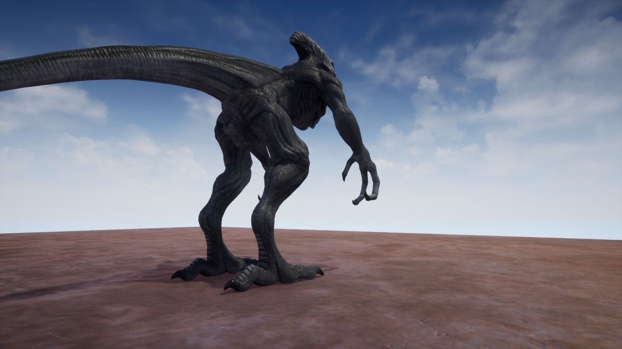 Alien 1 0 7 creature Low-poly 3D model_14