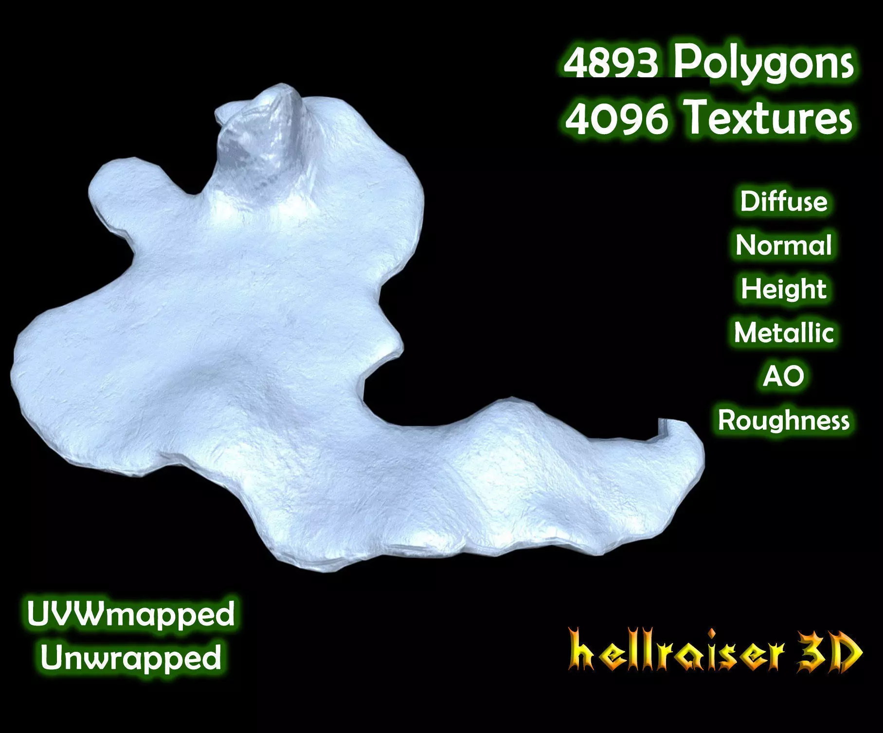 Snow Floor - PBR - Textured Low-poly 3D model_0