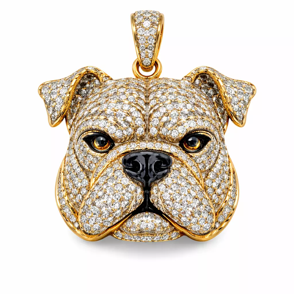Pendant Bulldog Pendant Dog Pendant Animal Hiphop Pendant 3D print model