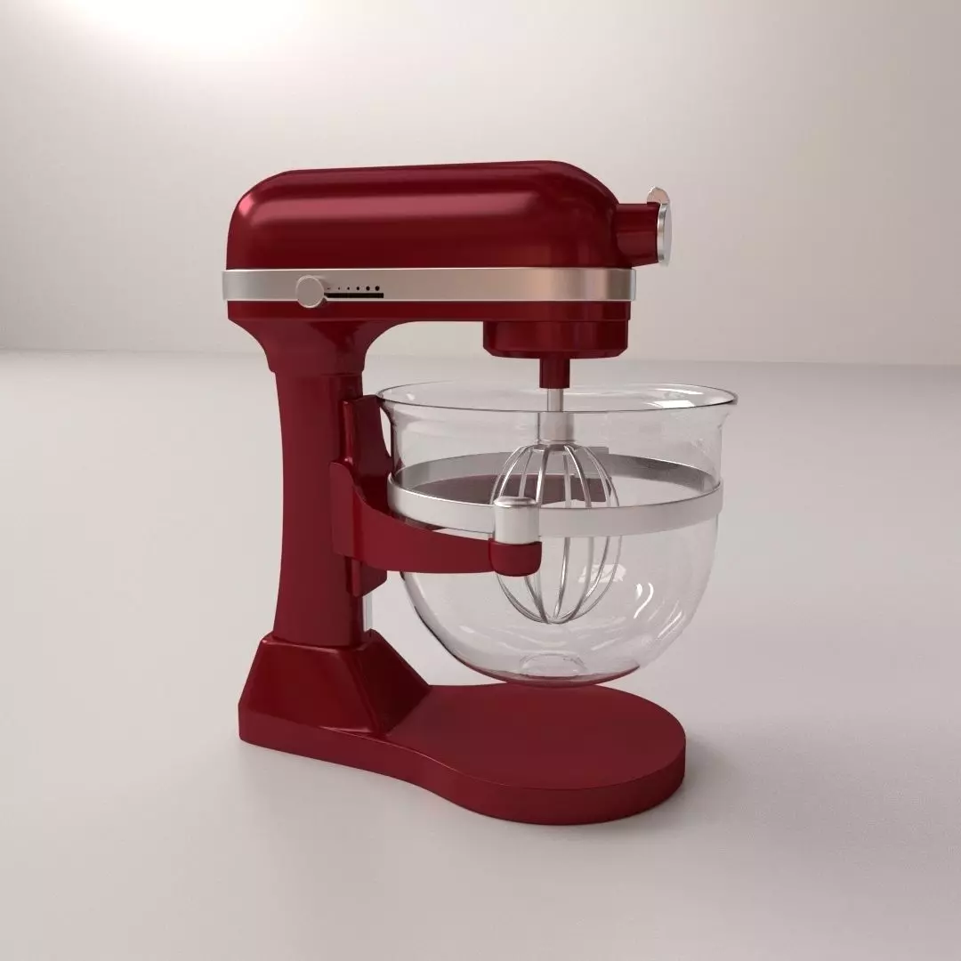 Mixer kitchenaid with glass bowl 3D model