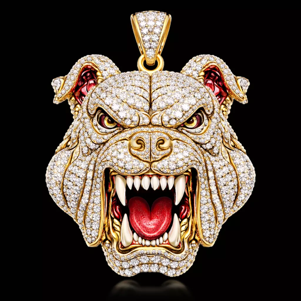 Pendant Bulldog Pendant Dog Pendant Animal Hiphop Pendant 3D print model