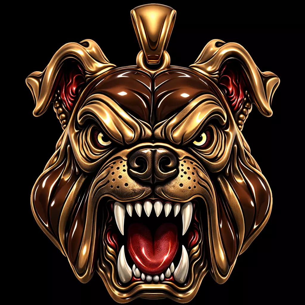 Pendant Bulldog Pendant Dog Pendant Animal Hiphop Pendant 3D print model