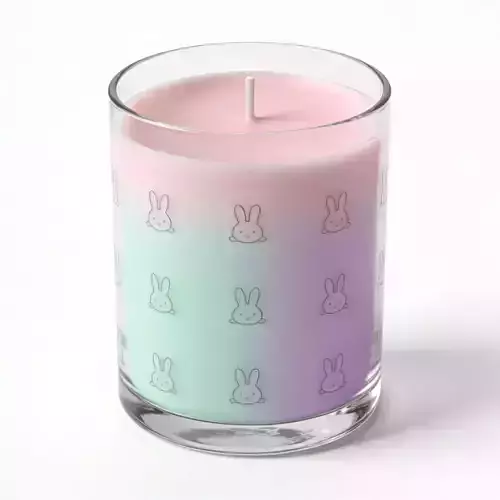 Pastel Gradient Bunny Scented Candle 3D Model