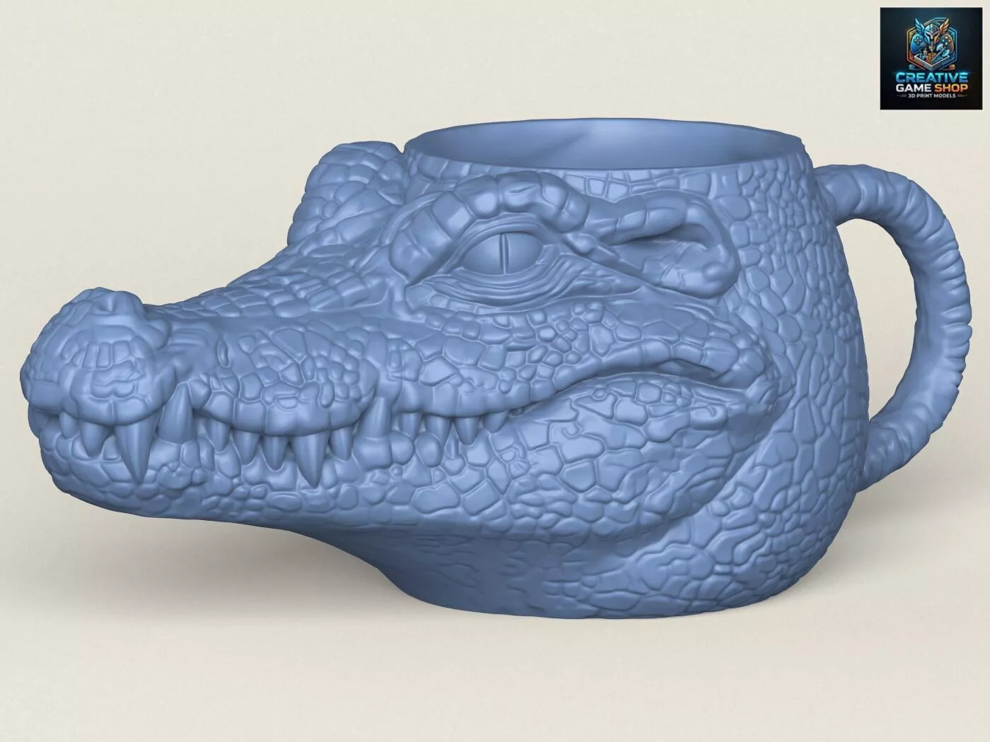 Crocodile Head Mug 3D print model