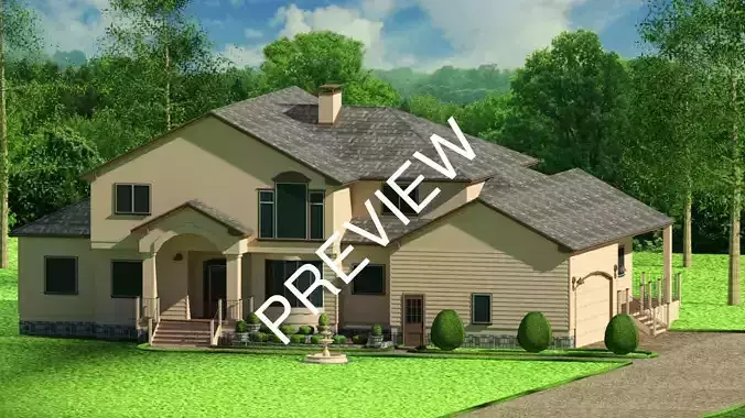 Luxury Residential Home 3D AutoCAD Model