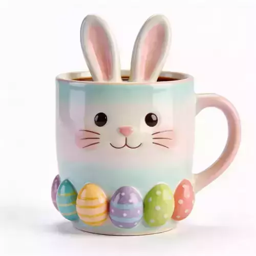 3D Relief Bunny Easter Mug 