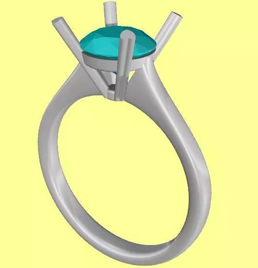 solitaire ring 3D print model