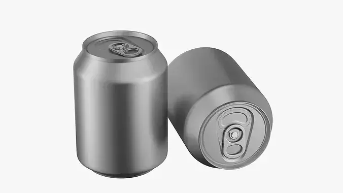 Realistic Free Aluminum Beverage Can 237ml Mockup