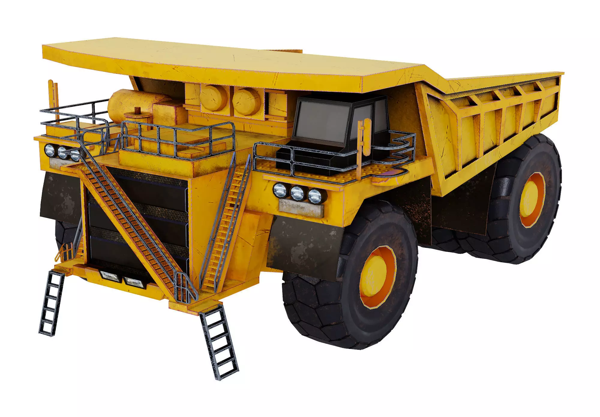 Dump Truck Construction Vehicle Low-poly 3D model