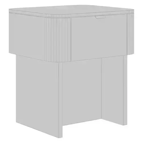 Wooden Nightstands with Stone Tabletops 3D model 4
