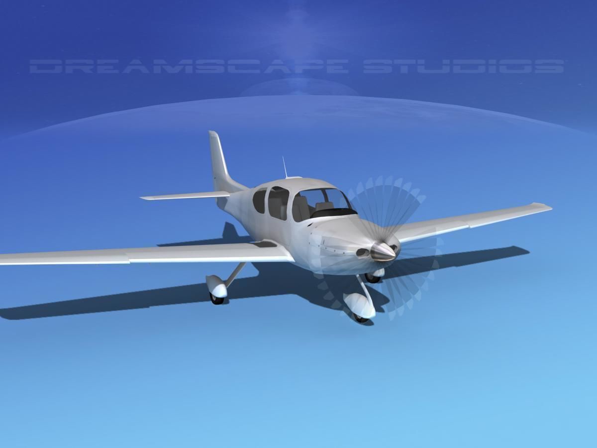 Cirrus SR22 Bare Metal 3D model_2