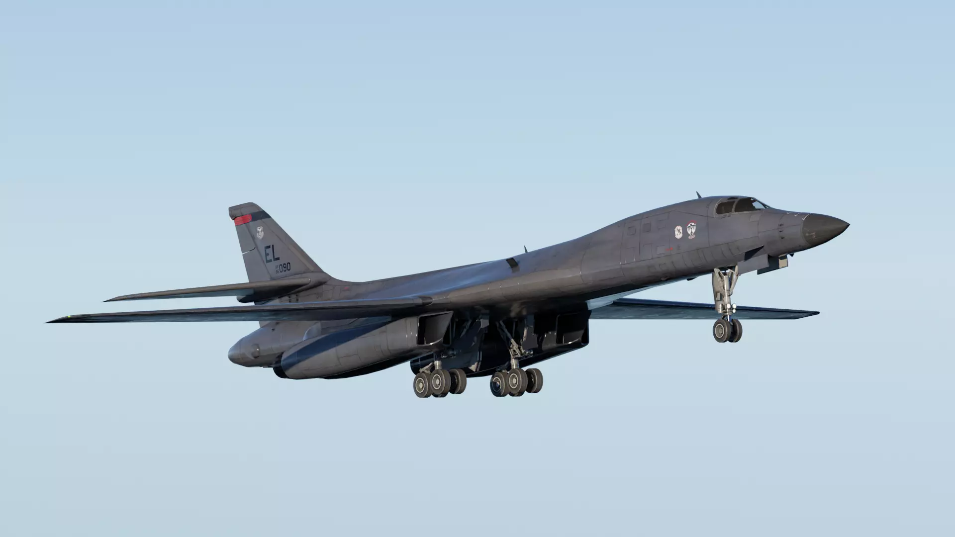 Rockwell B-1B Lancer Fully-Rigged Animated Game Ready Low-poly 3D model