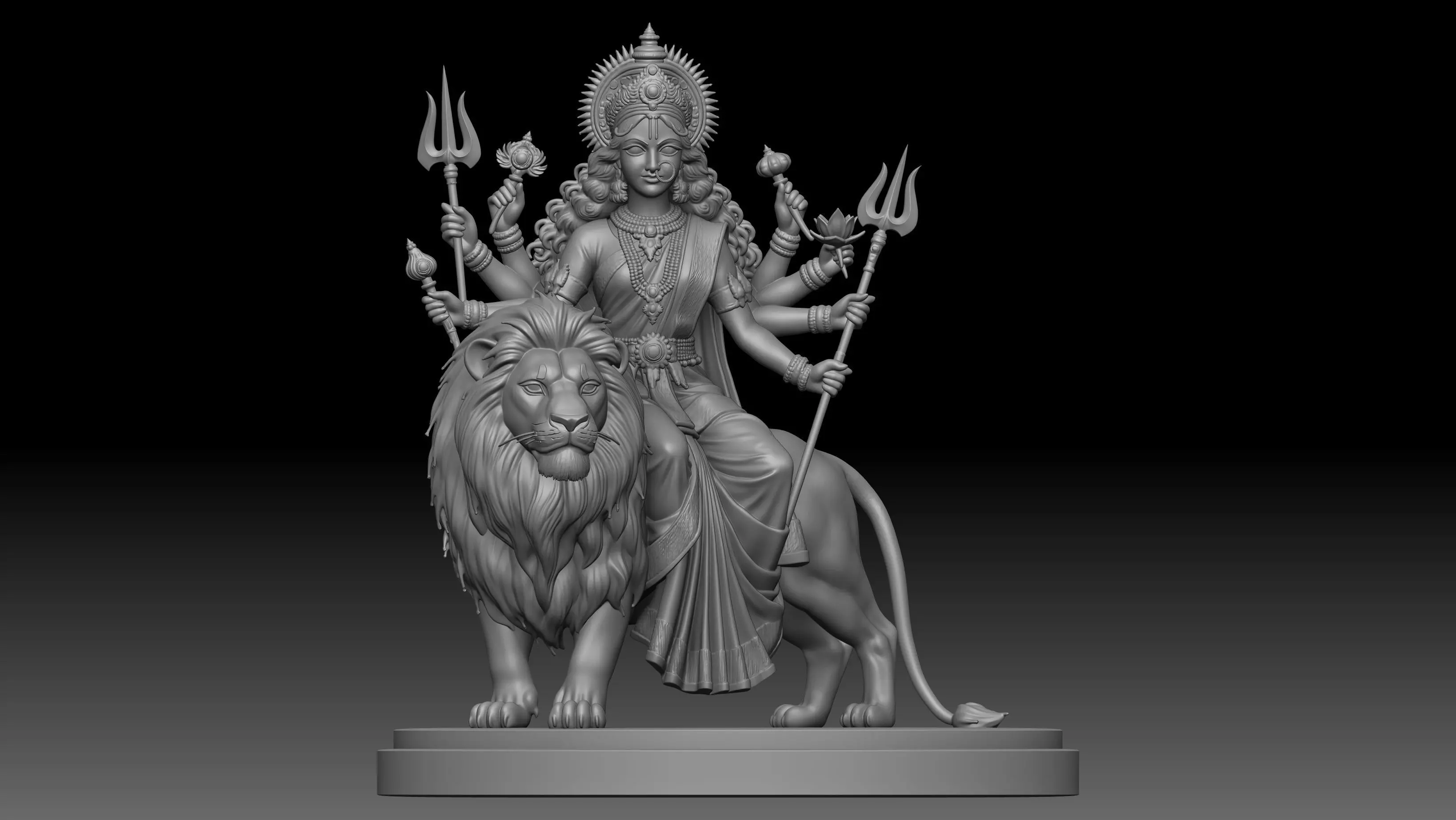 Durga maa hindu god idol 3d printable 3D print model