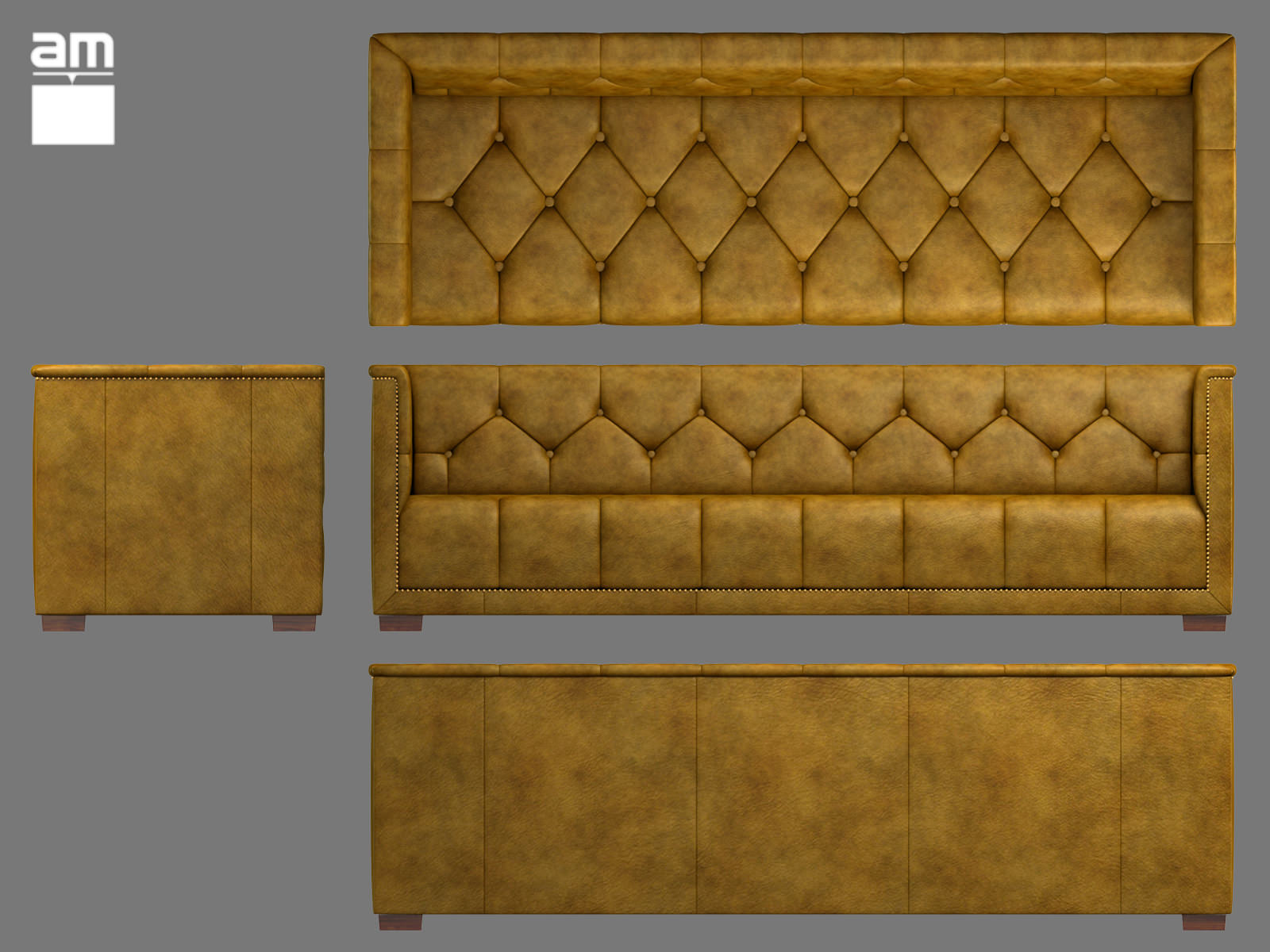 Sofa Chester 3D model_8