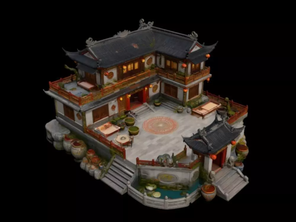 Ancient buildings 3D model