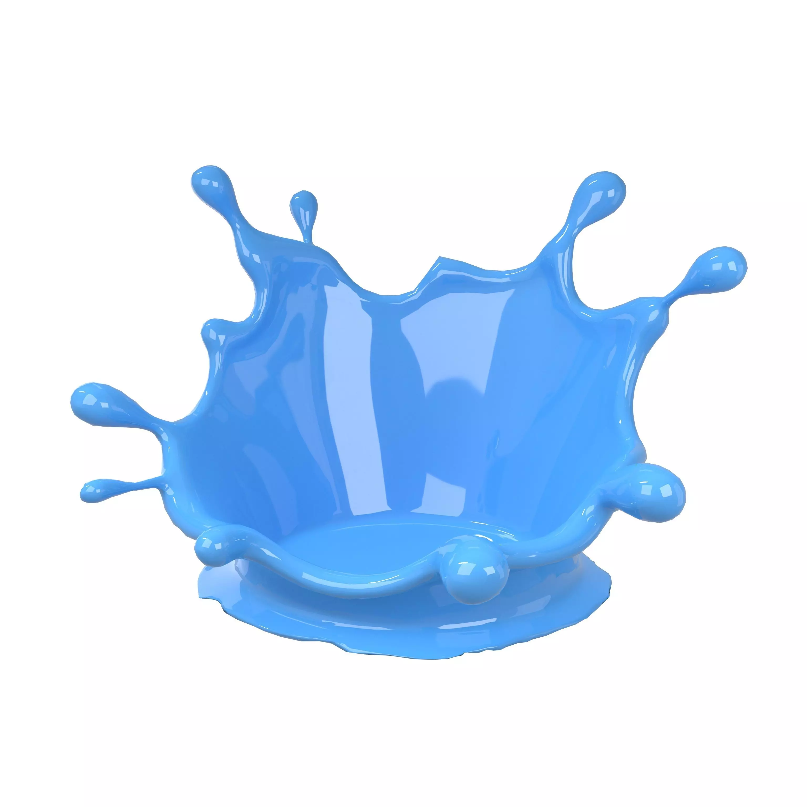 Abstract Splash of Liquid v2 001 Low-poly 3D model
