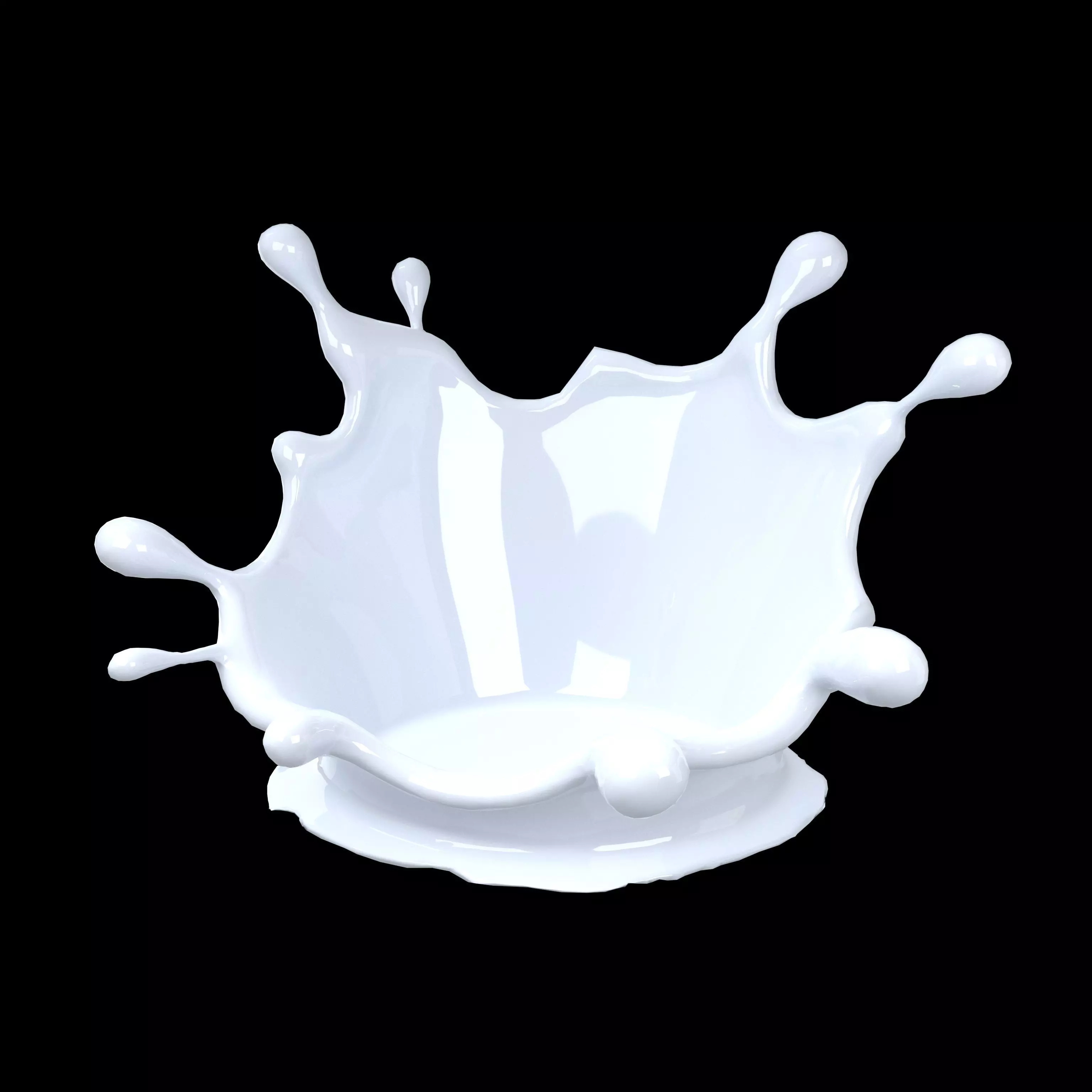 Abstract Splash of Liquid v2 002 Low-poly 3D model