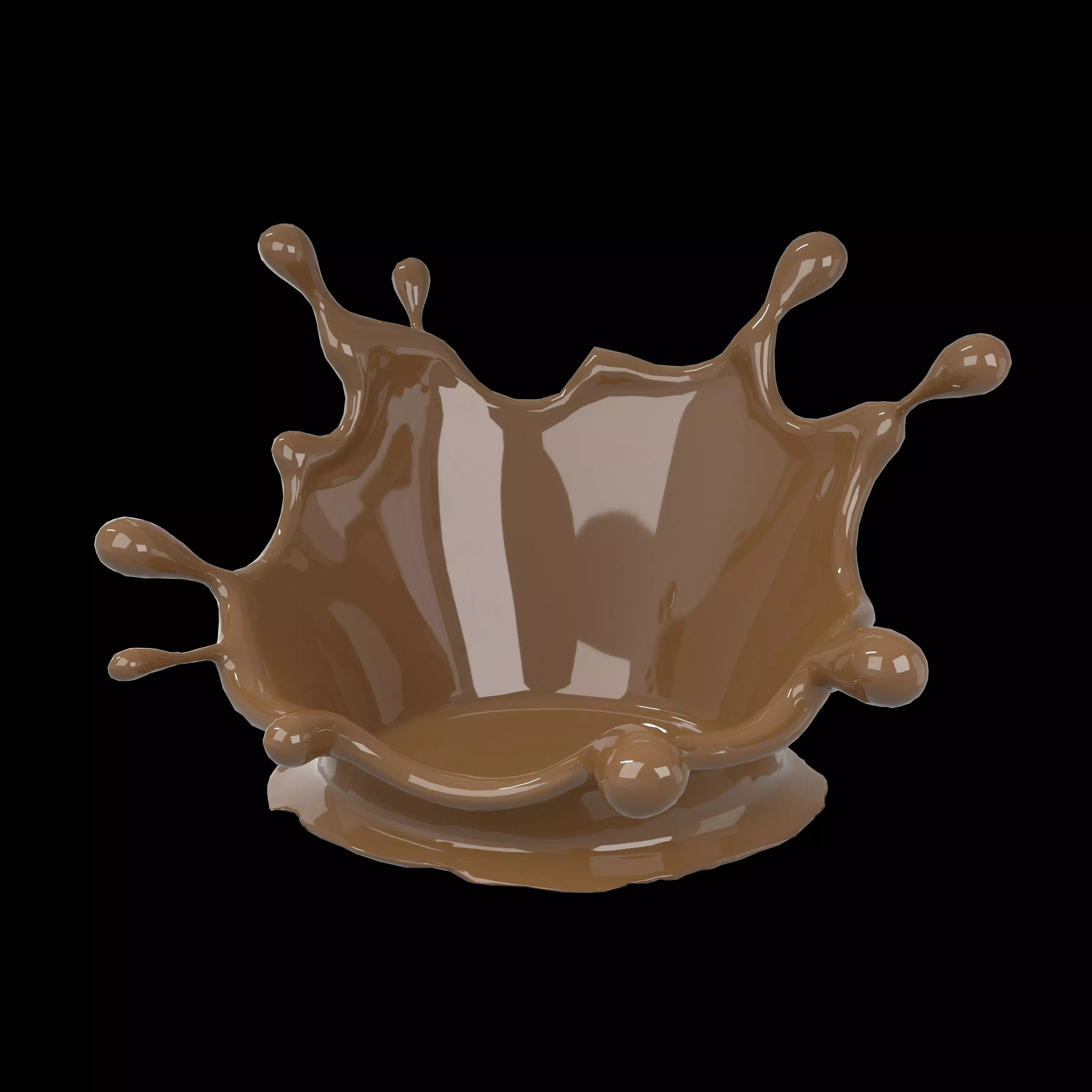 Abstract Splash of Liquid v2 003 Low-poly 3D model
