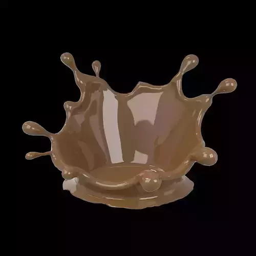 Abstract Splash of Liquid v2 003 Low-poly 3D model
