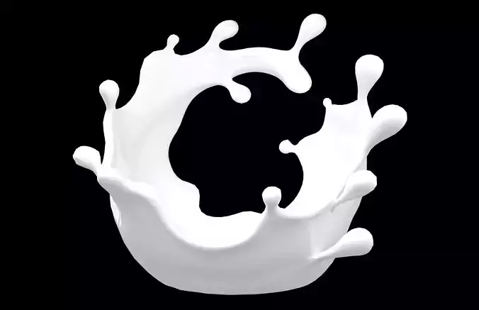 Abstract Splash of Liquid v3 001 Low-poly 3D model 2