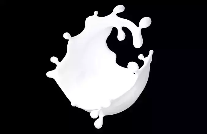 Abstract Splash of Liquid v3 001 Low-poly 3D model 3