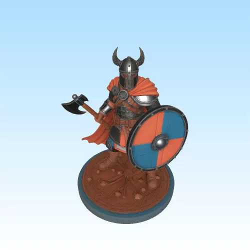 3822 Viking Warrior in Full Armor 3D Model fantasy STL 3D print model