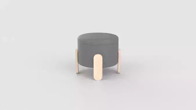 Stool Low-poly 3D model