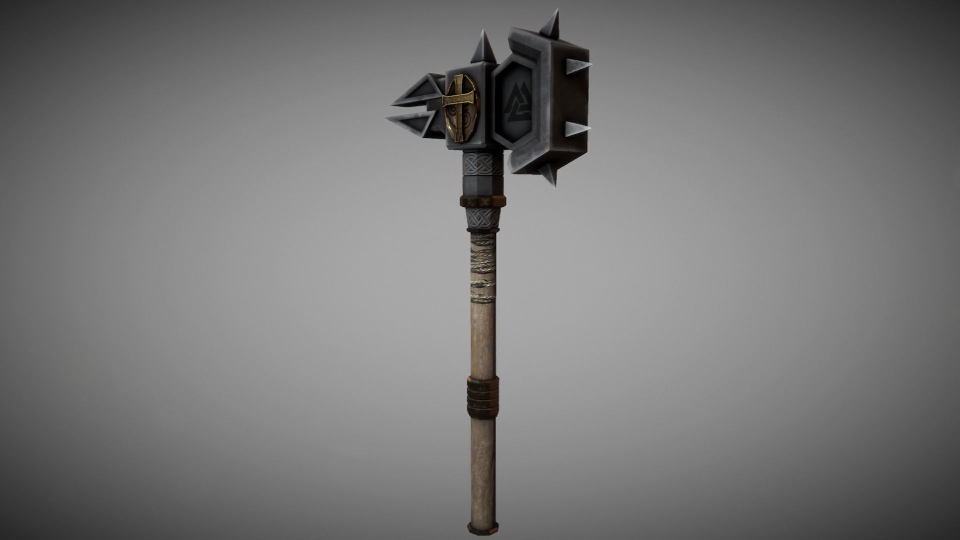 Metal Warhammer 03 Low-poly 3D model_1