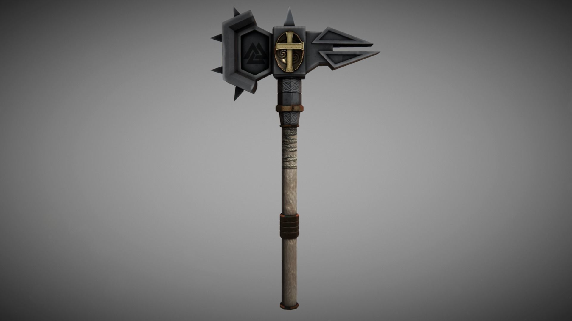 Metal Warhammer 03 Low-poly 3D model_2