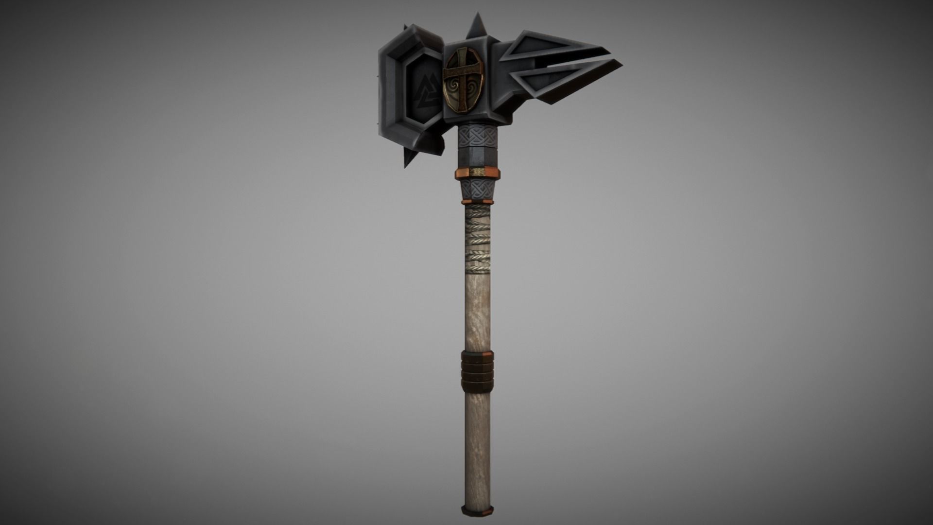 Metal Warhammer 03 Low-poly 3D model_3