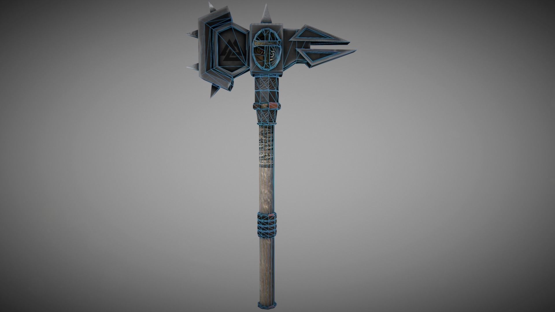 Metal Warhammer 03 Low-poly 3D model_6