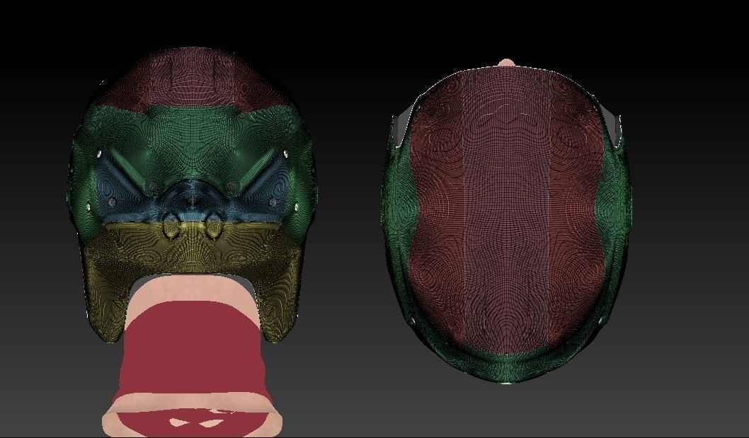 Futuristic Scout Helmet 3D model_14