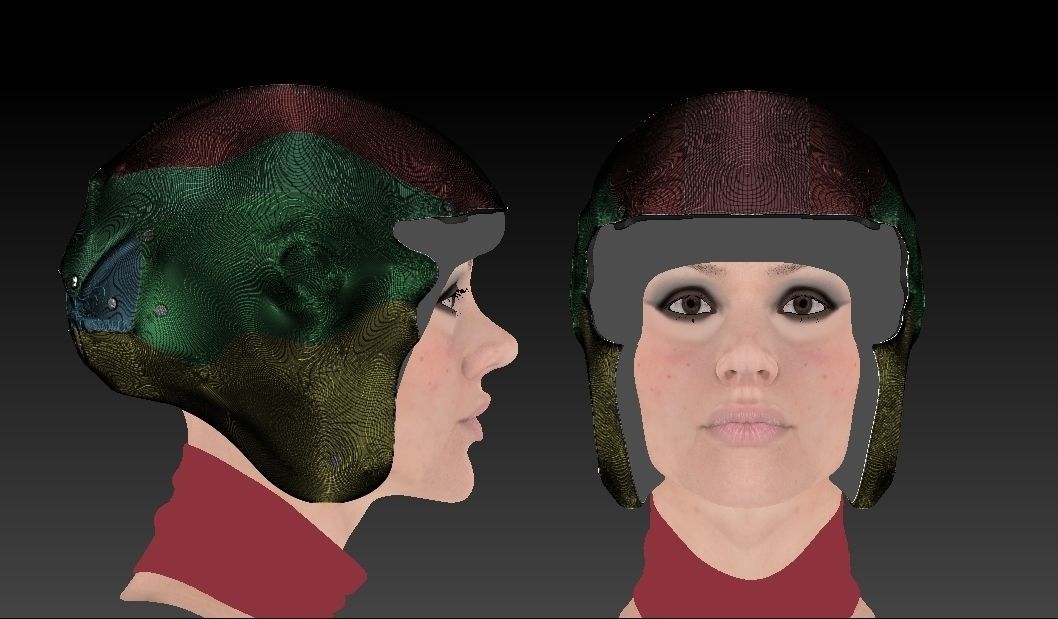 Futuristic Scout Helmet 3D model_15