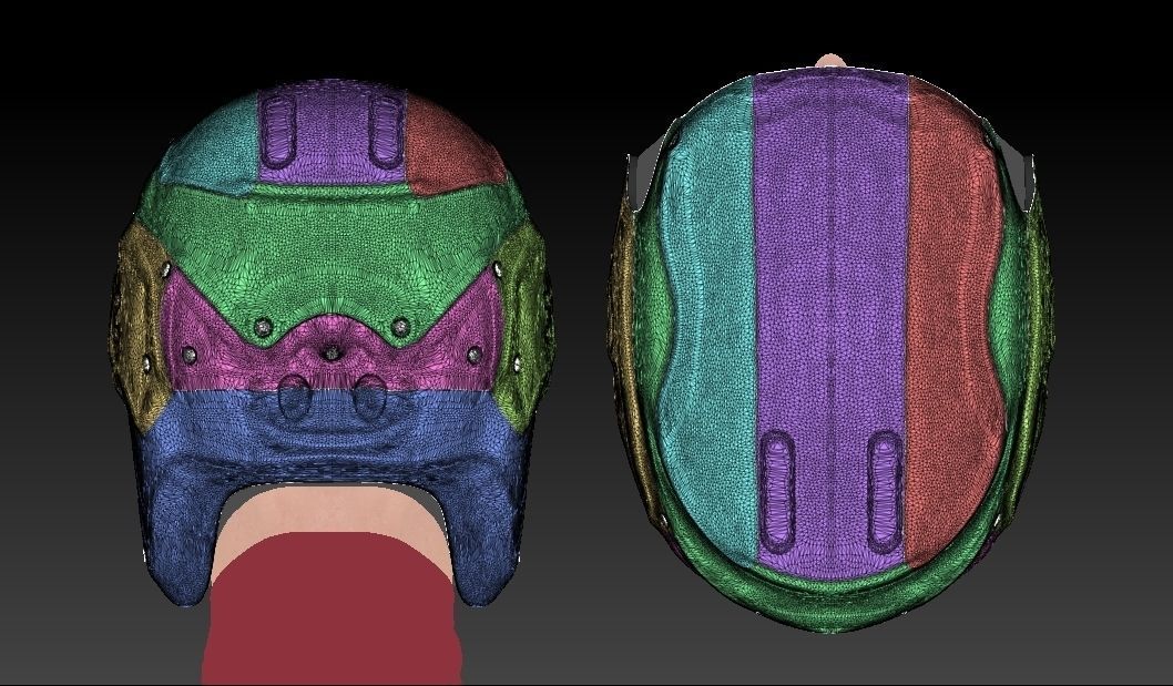 Futuristic Scout Helmet 3D model_12