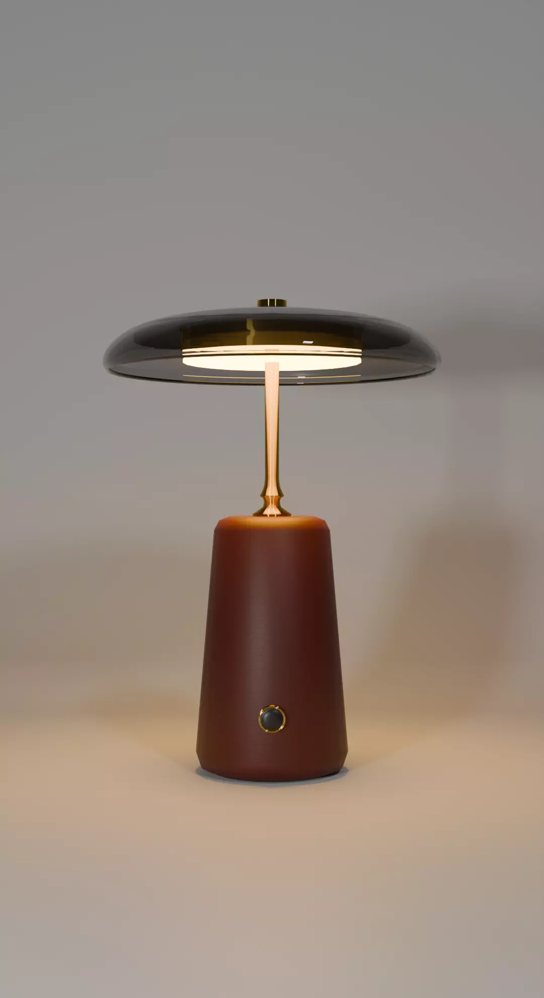 Mid Century Modern Table Lamp 01 Low-poly 3D model