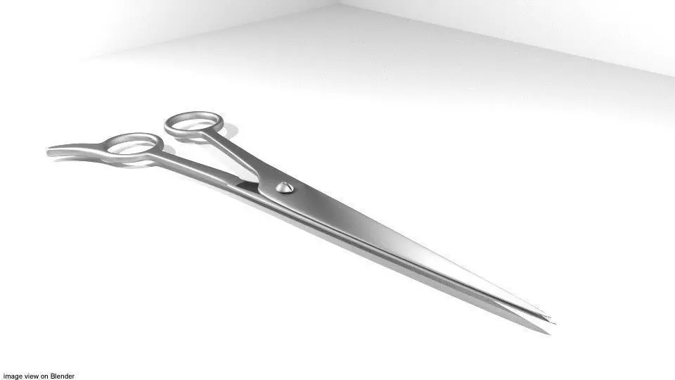 Barber Equipment - Scissor 3D model_0