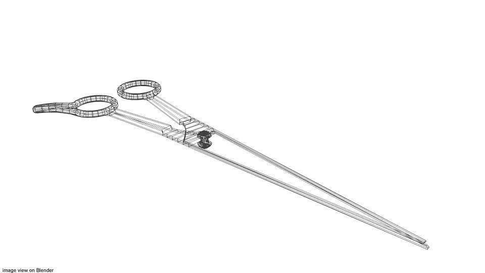 Barber Equipment - Scissor 3D model_3